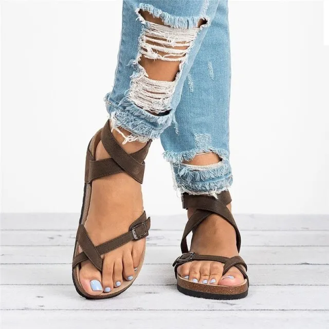 Cross Strap Sandals for Women | Comfortable, Adjustable Fit, Durable Materials, Ideal for Summer Wear