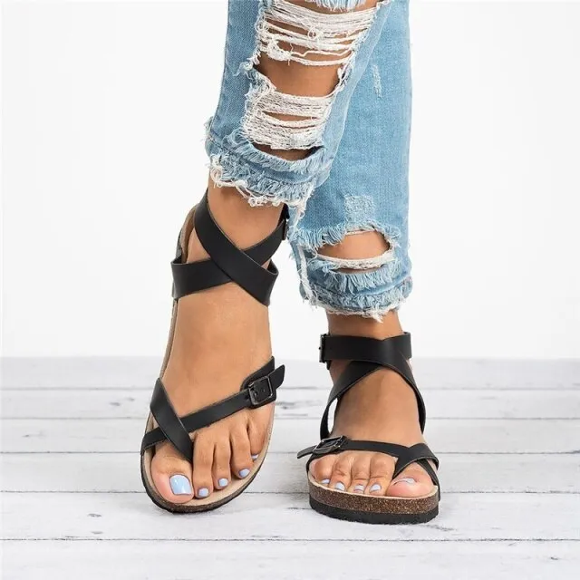 Cross Strap Sandals for Women | Comfortable, Adjustable Fit, Durable Materials, Ideal for Summer Wear