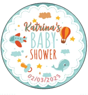Cute Personalised Baby Shower badge