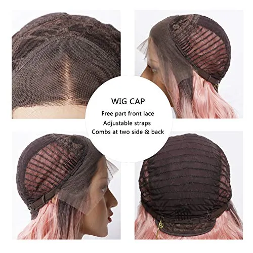 Dark Rooted Pink Lace Front Wig