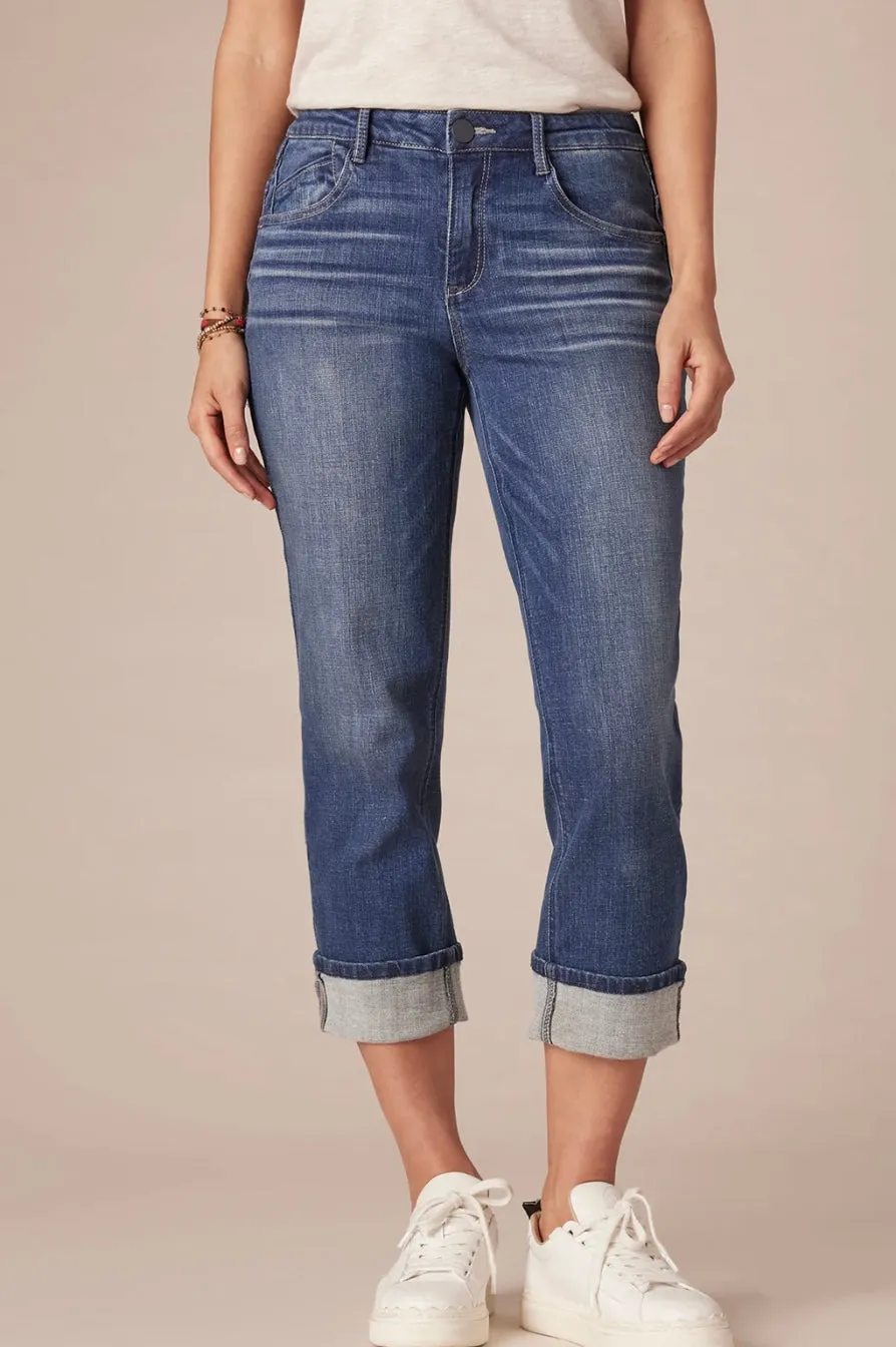 Democracy "Ab"solution Mid-Rise Cropped Girlfriend Jean