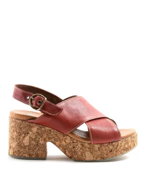 DEVON Red Leather Sandals