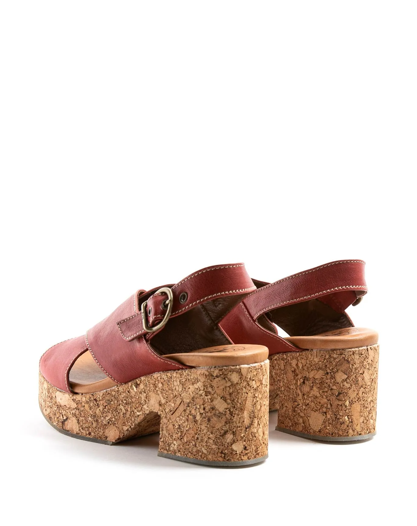 DEVON Red Leather Sandals