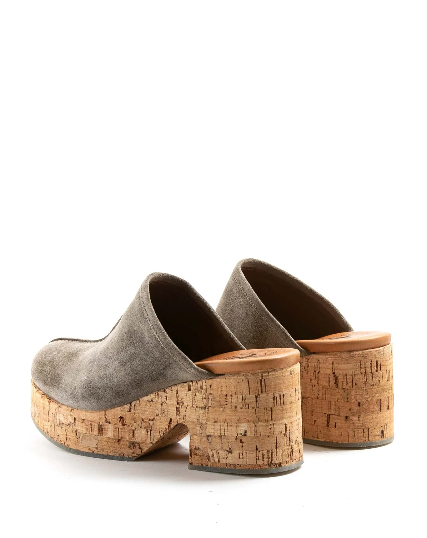 DORE Grey Suede Clogs