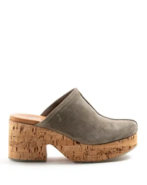 DORE Grey Suede Clogs