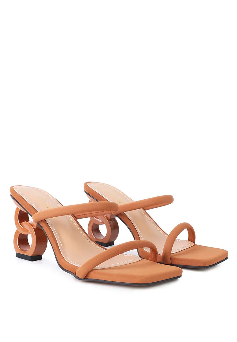 Downtown Double Strap Fantasy Heel Sandals