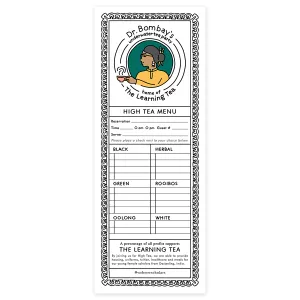 Dr. Bombay High Tea Menu