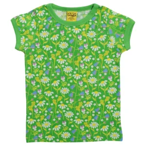 DUNS Sweden Kids Summer Days Floral T-shirt - Green