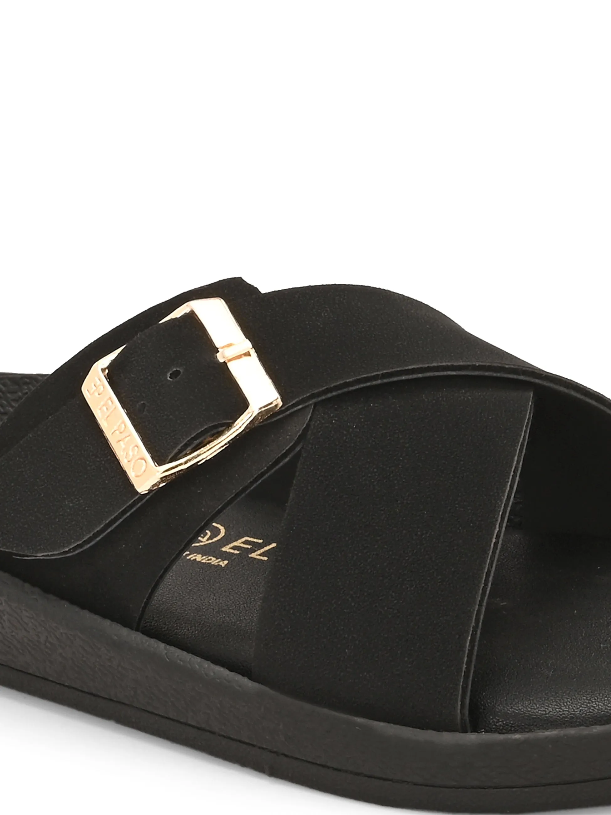 El Paso Women Slip-On Open Toe Flats