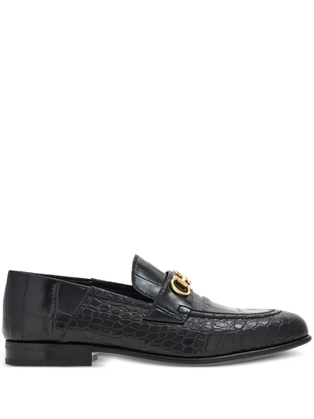 Ferragamo Gancini-buckle leather loafers