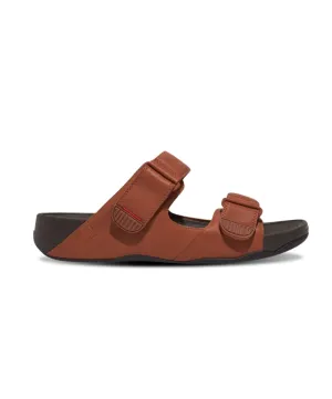 FitFlop Gogh Moc Leather Slides Brown