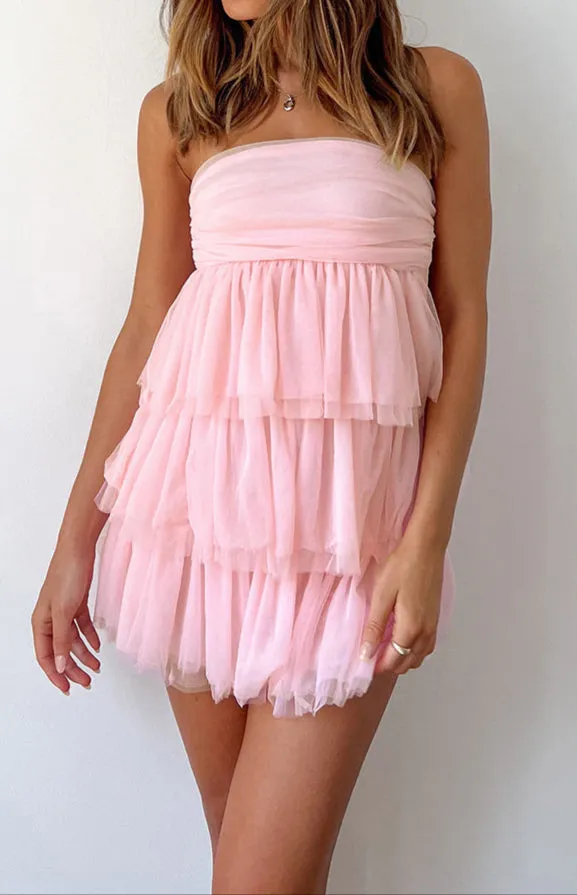 Francesca Pink Mini Party Dress 