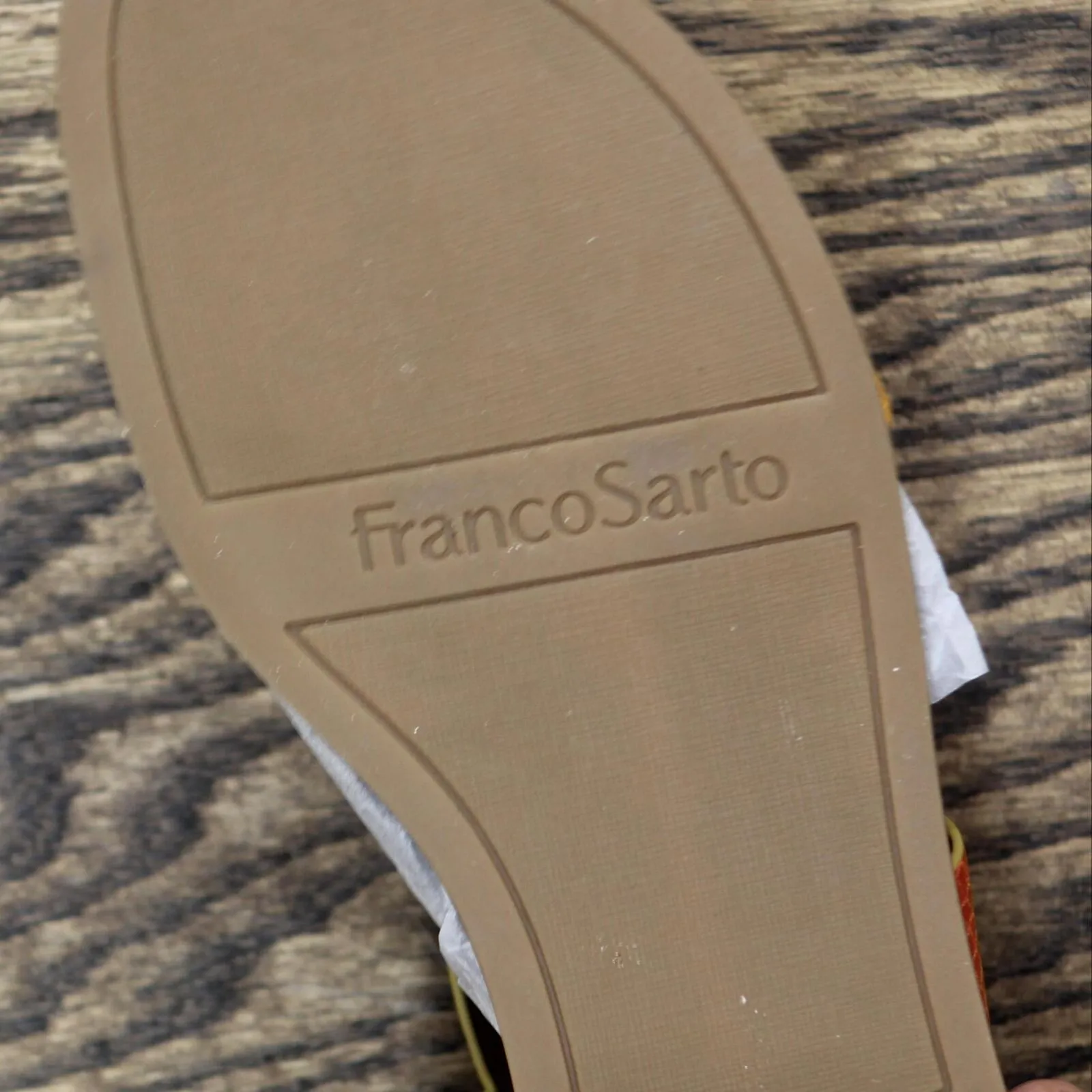 Franco Sarto Womens Glenni Ankle Strap Flat Sandals Rainbow Multi Pink 8.5M
