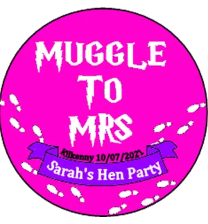 from 'Muggle to Mrs' Brides Harry Potter Theme Personalised Badge