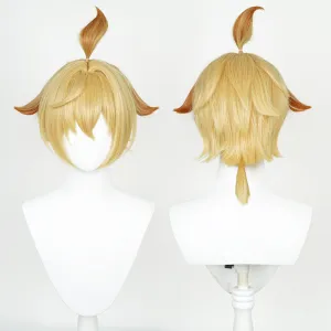 Genshin Impact Mika Cosplay Wig Heat Resistant Synthetic Hair Carnival Halloween Party Props