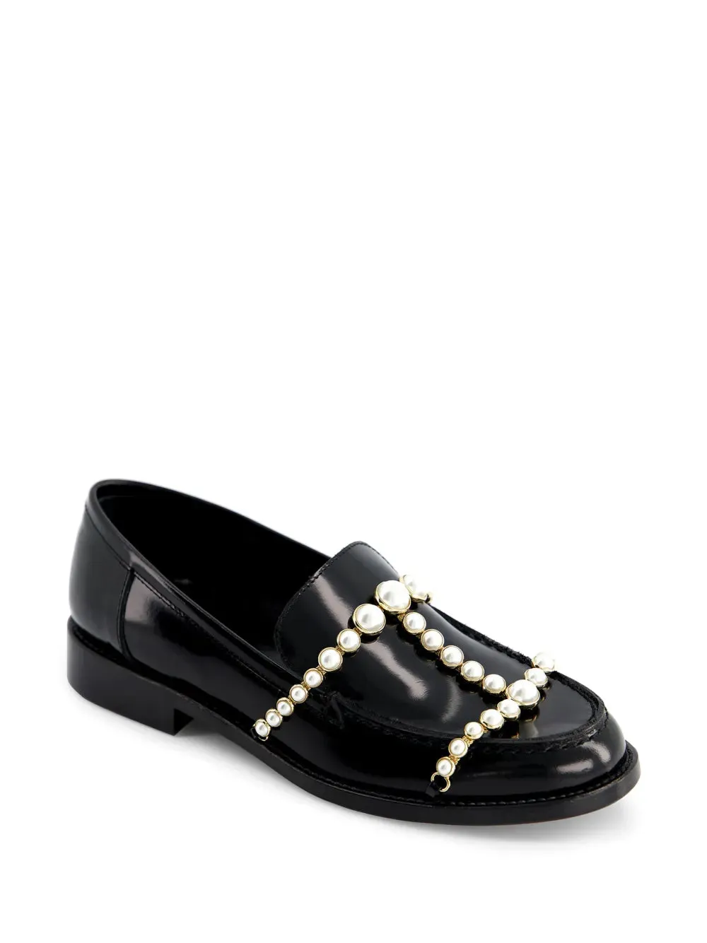 Giambattista Valli pearl-embellished leather loafers
