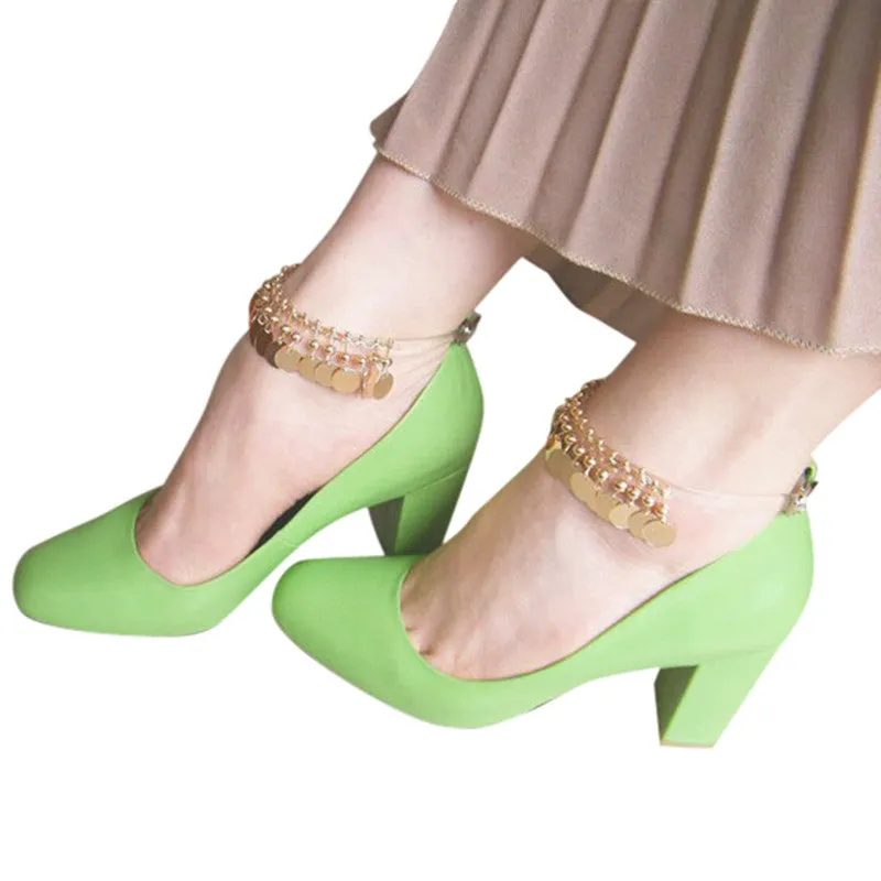 Golden Plated Silicone Ankle Chain