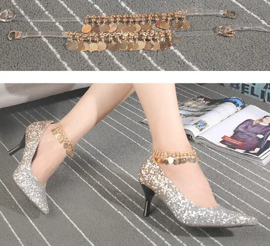 Golden Plated Silicone Ankle Chain