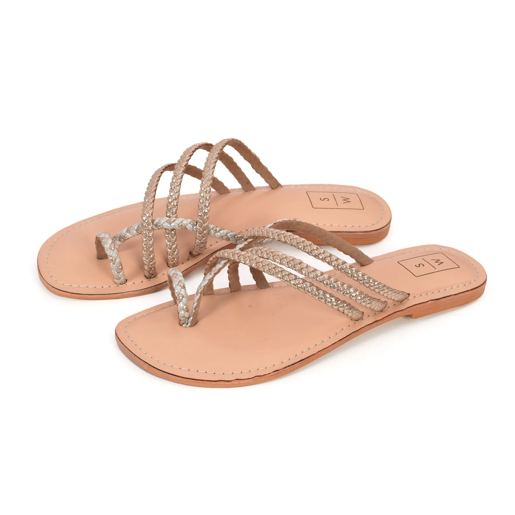 Grace Silver & Gold  Strap Sandals