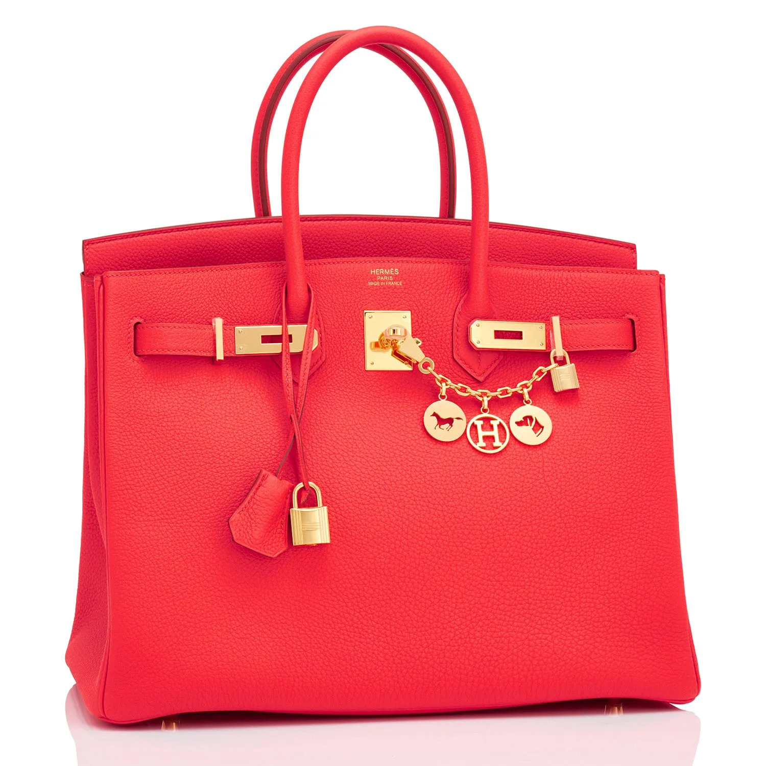 Hermes Capucine Orange 35cm Togo Birkin Gold Hardwrae