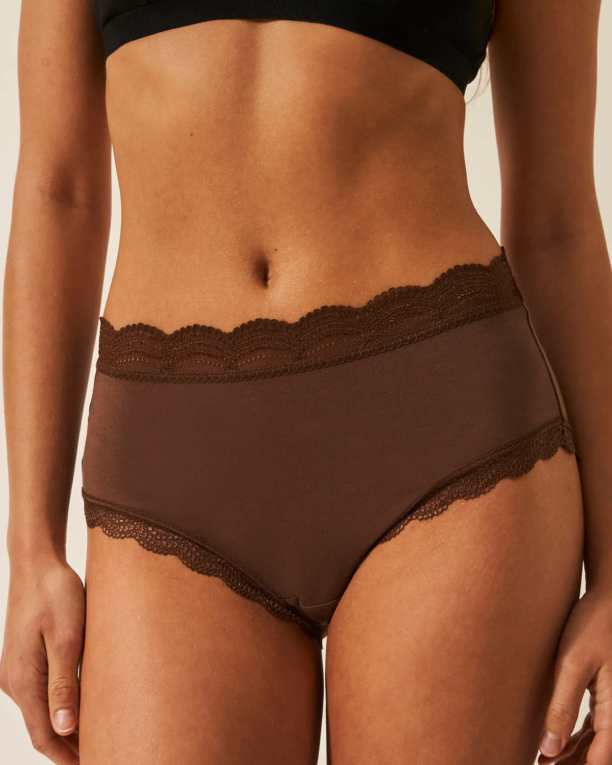 High Rise Knicker - Chocolate