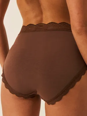 High Rise Knicker - Chocolate