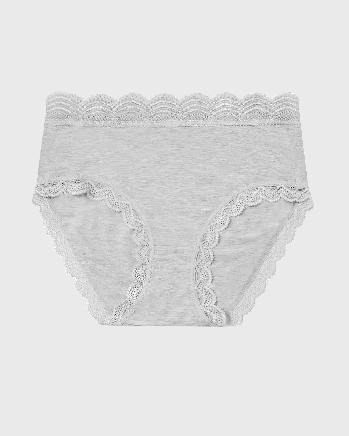 High Rise Knicker - Grey Marl