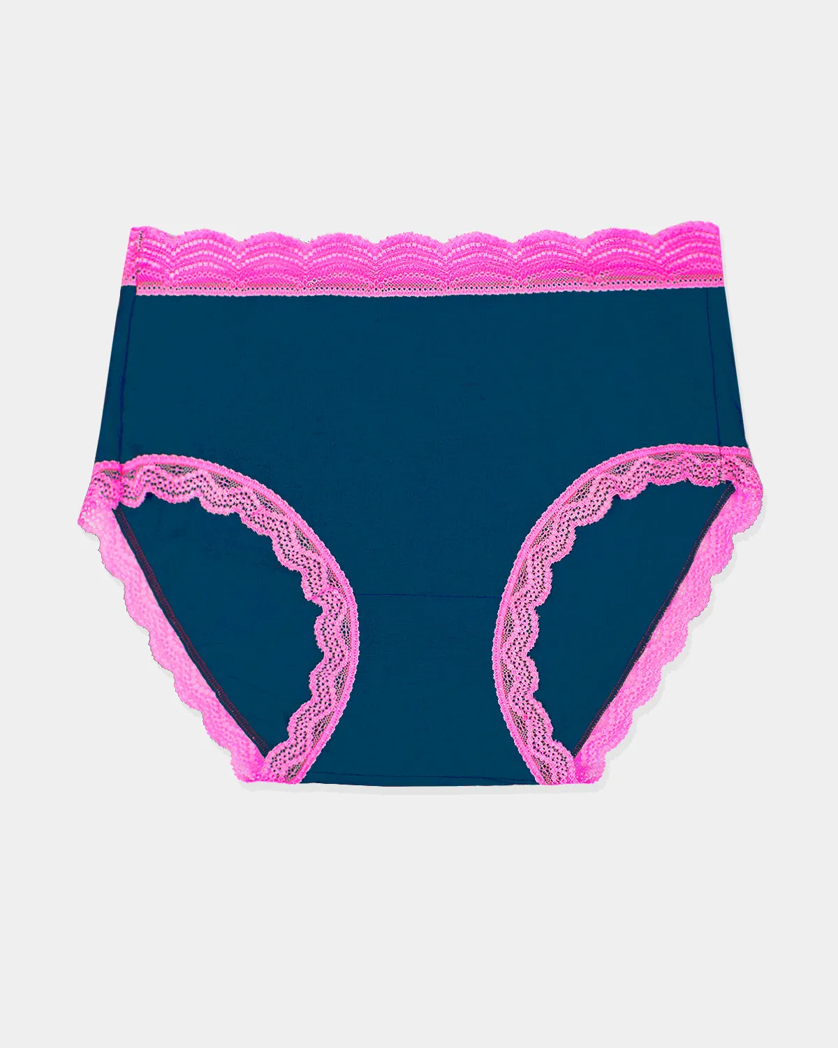 High Rise Knicker - Midnight Neon Pink