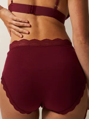 High Rise Knicker - Rouge
