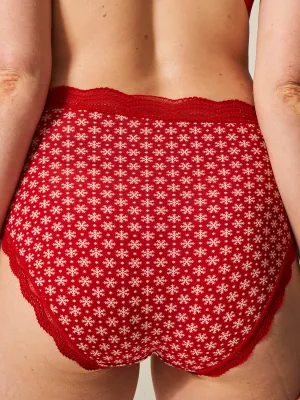 High Rise Knicker - Snowflakes