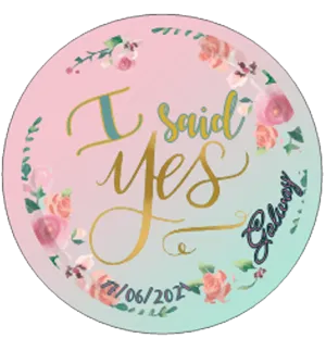 'I Said YES' Personalised Hen Party Brides Badge