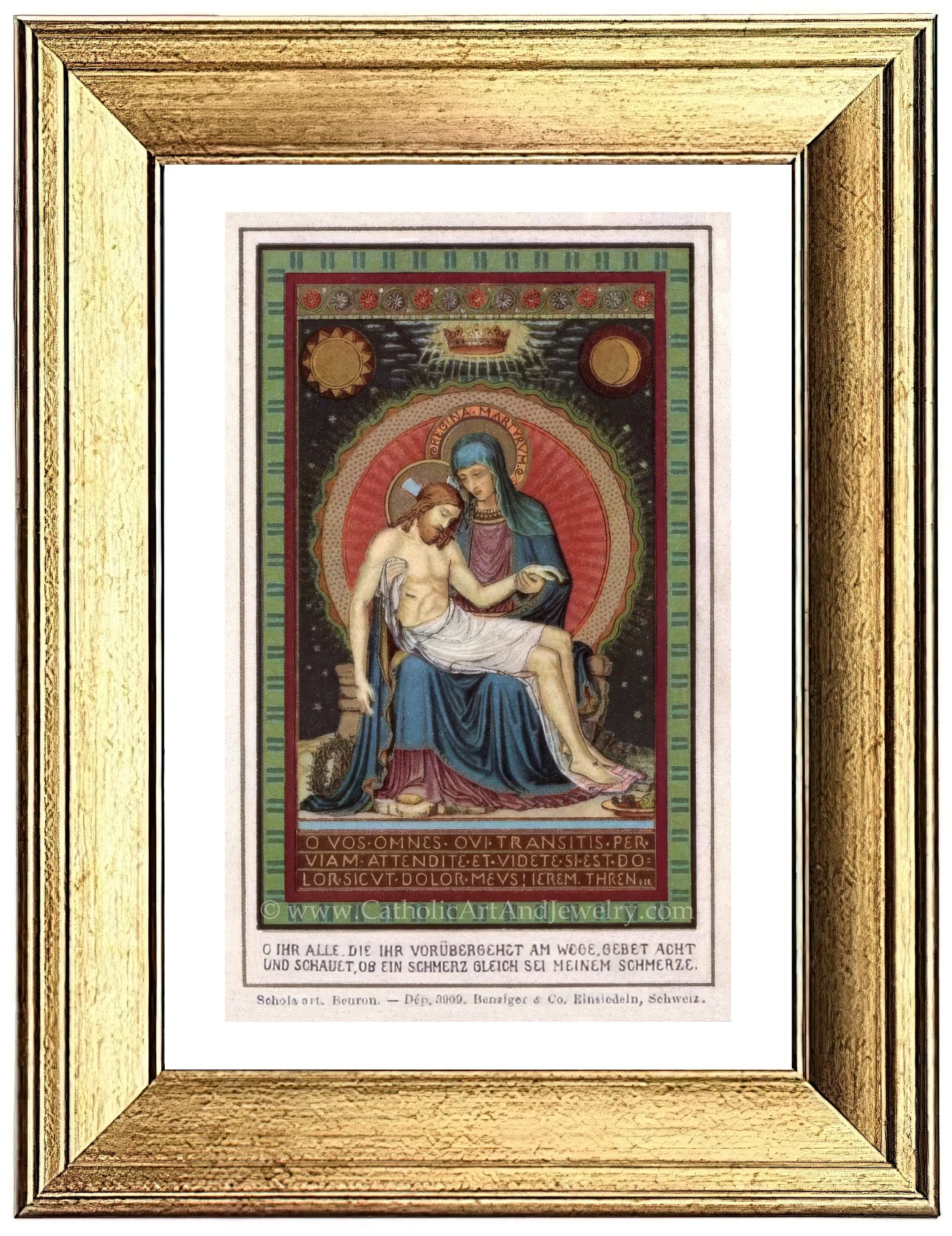 In Thanksgiving for His Sacrifice – Based on Beuron Art (Benedictine) Holy Card – Catholic Art Print – Archival Quality – Catholic Gift