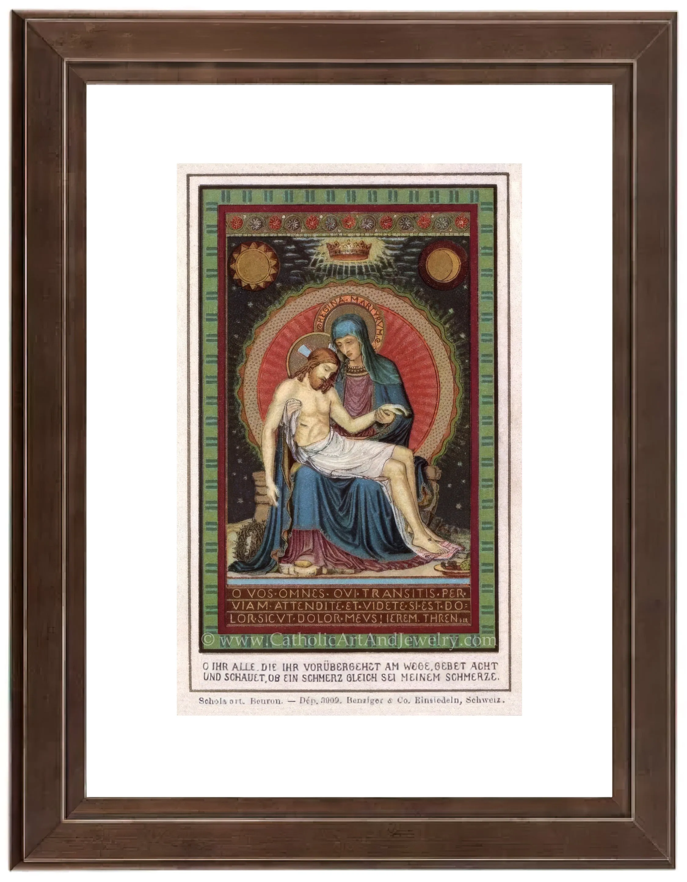 In Thanksgiving for His Sacrifice – Based on Beuron Art (Benedictine) Holy Card – Catholic Art Print – Archival Quality – Catholic Gift