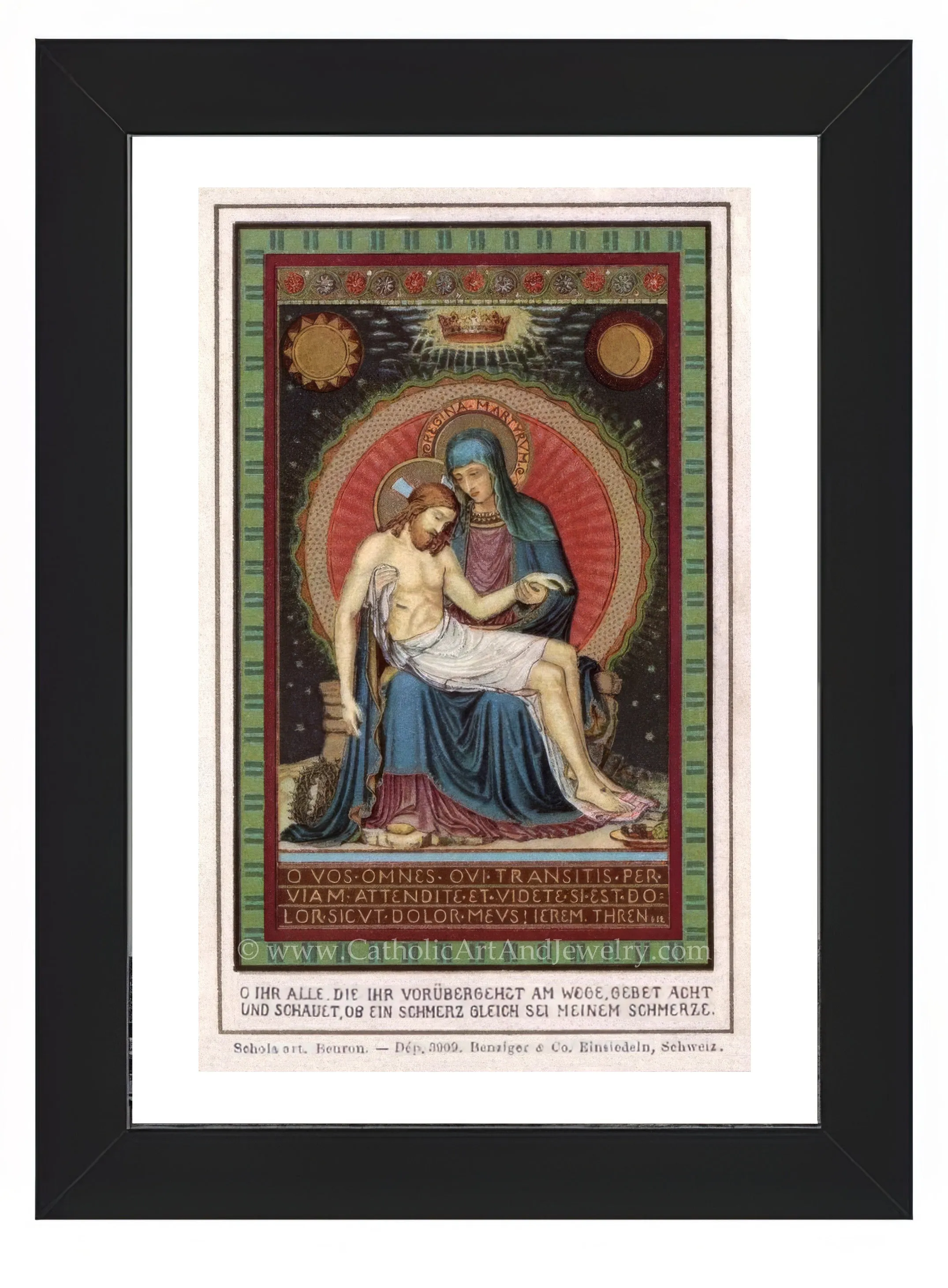 In Thanksgiving for His Sacrifice – Based on Beuron Art (Benedictine) Holy Card – Catholic Art Print – Archival Quality – Catholic Gift