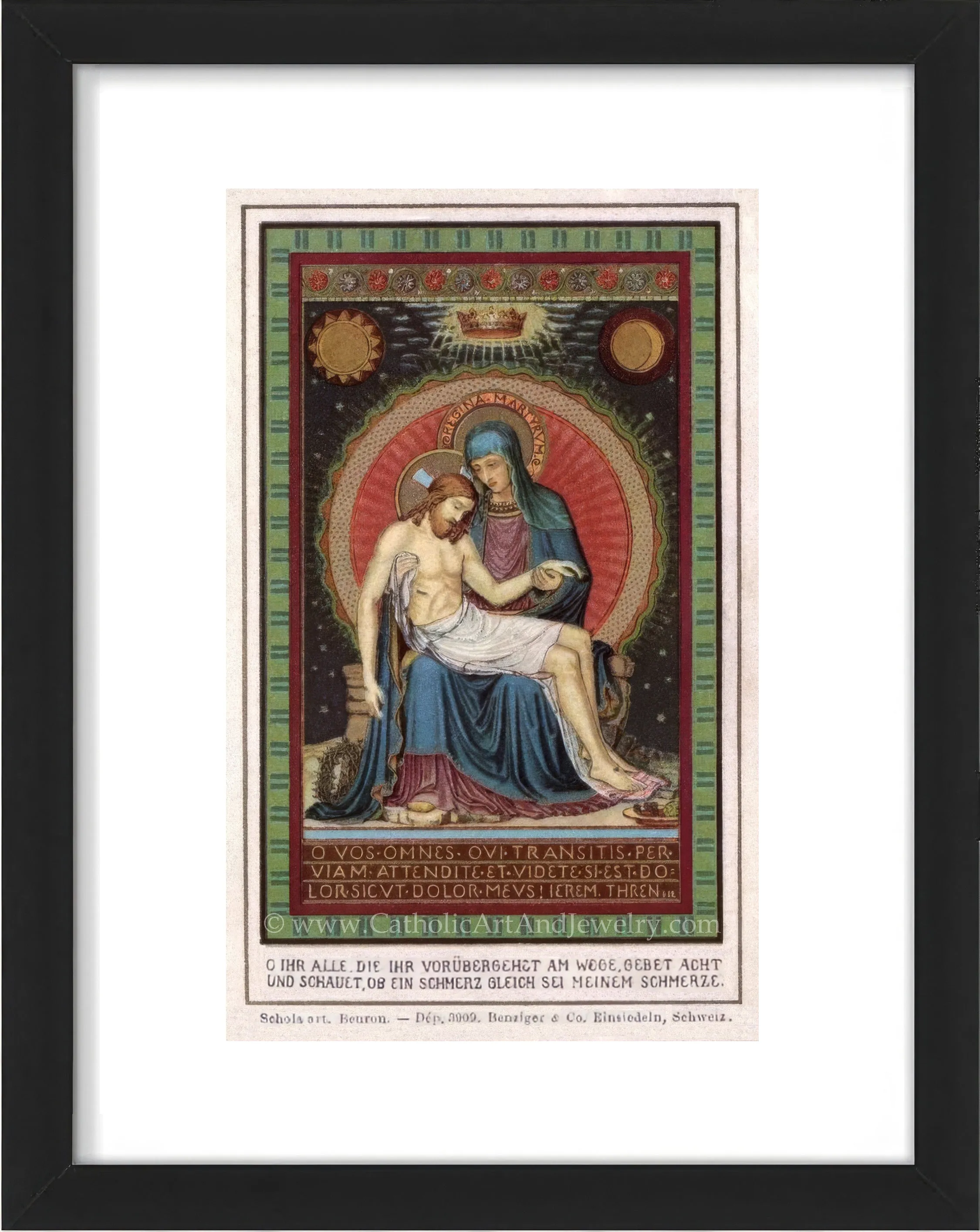 In Thanksgiving for His Sacrifice – Based on Beuron Art (Benedictine) Holy Card – Catholic Art Print – Archival Quality – Catholic Gift