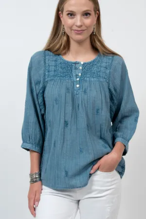 Ivy Jane Gauzee Denim Top