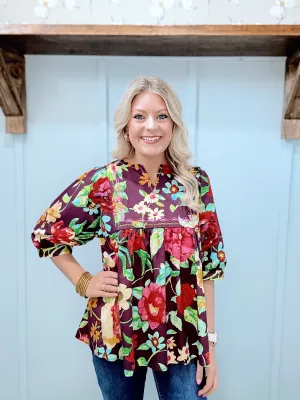 Ivy Jane Grey Rose Garden Top