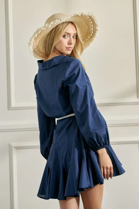 Jade By Jane SOLID FLARE SHIRT DRESS