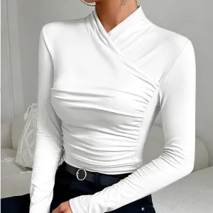 Jana - Classic Cross-Neck Top