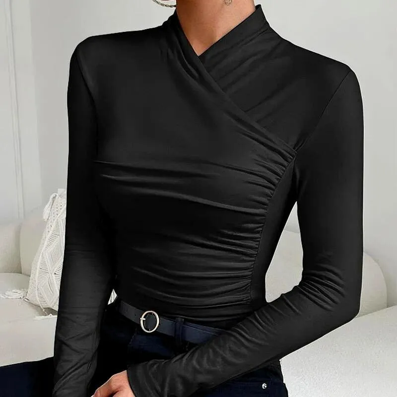 Jana - Classic Cross-Neck Top