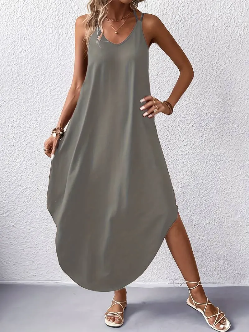 Jane: A Summer Sleeveless Dress with Spaghetti Straps