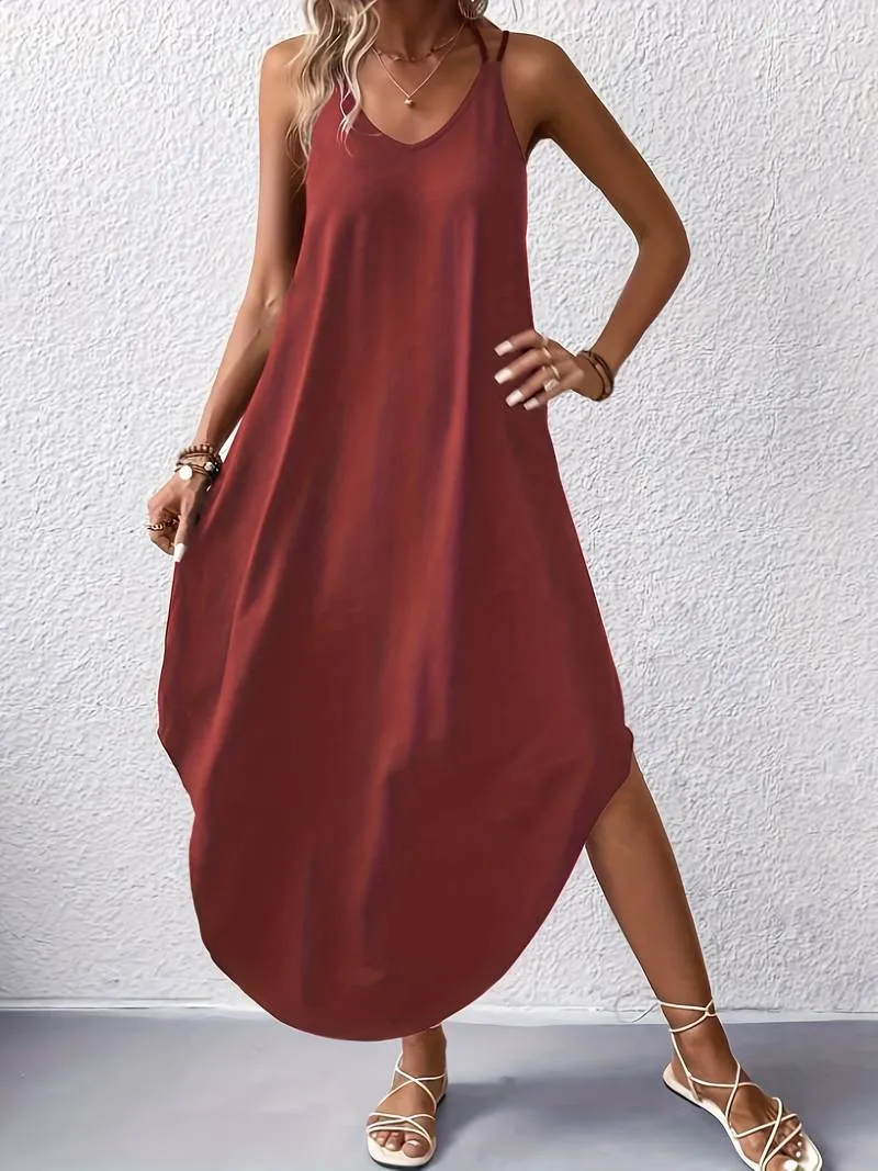 Jane: A Summer Sleeveless Dress with Spaghetti Straps