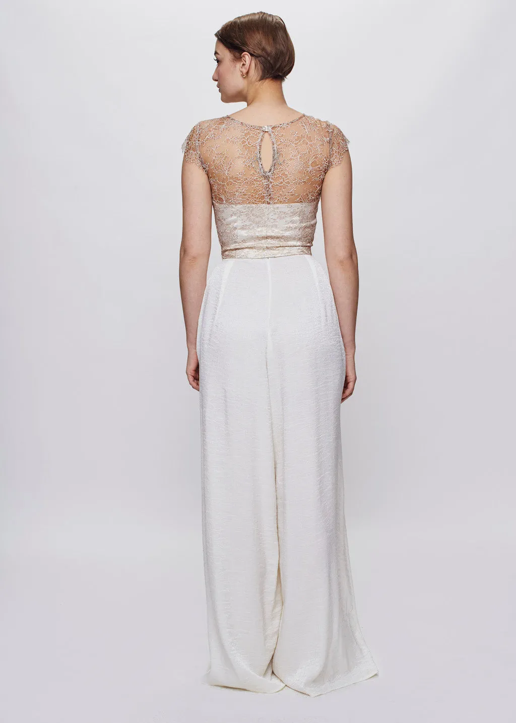 Jane B | Pleated Bridal Palazzo Pants