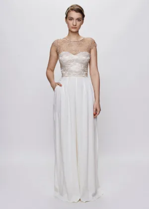 Jane B | Pleated Bridal Palazzo Pants