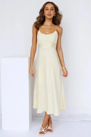 Jane Midi Dress Yellow