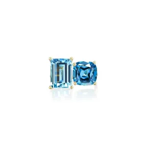 Jane Taylor Bold 2-Stone Ring with London Blue Topaz & Blue Topaz