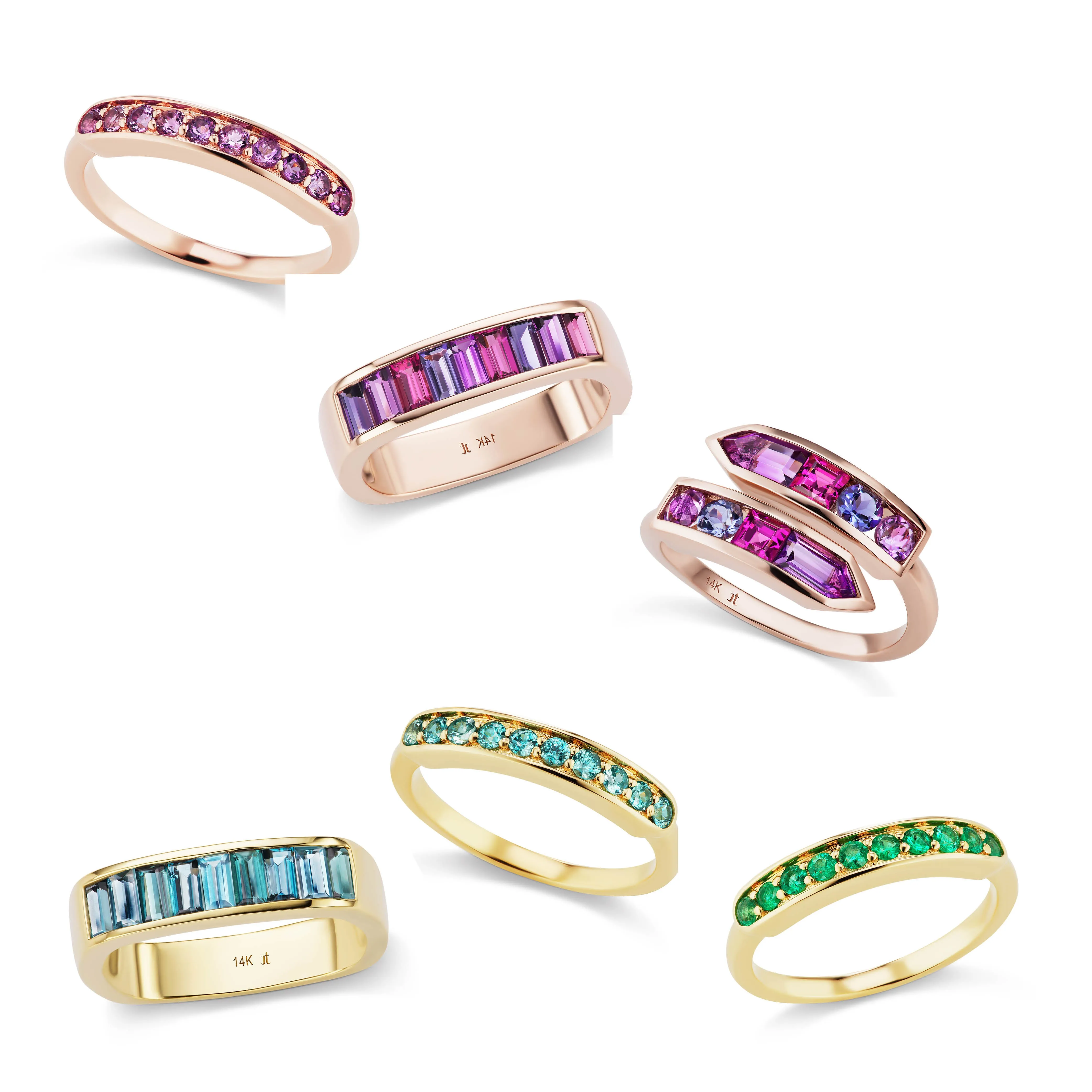 Jane Taylor Half Eternity Band in Amethyst