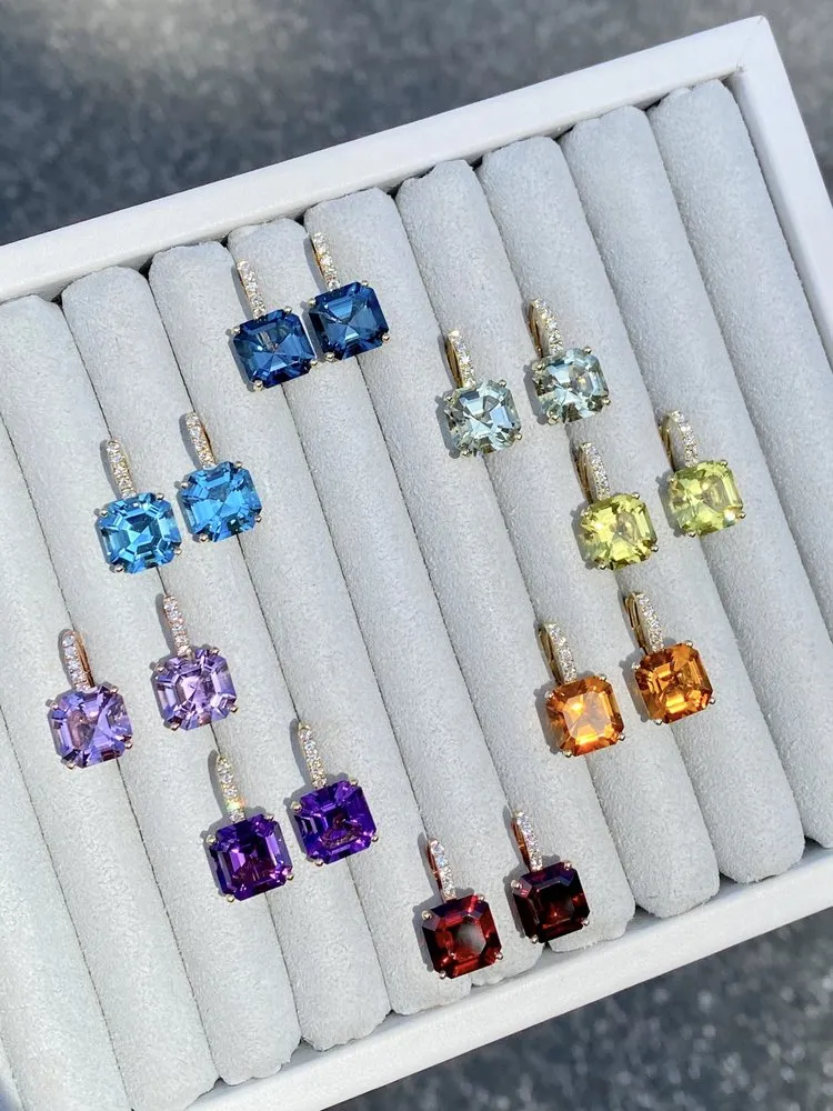 Jane Taylor Rose de France Octagonal Drop Earring