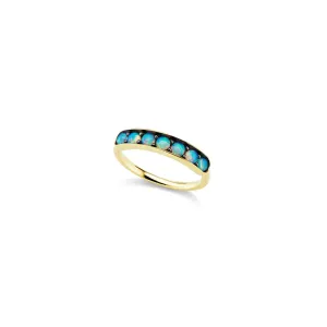 Jane Taylor Small Half Eternity Band in Opal