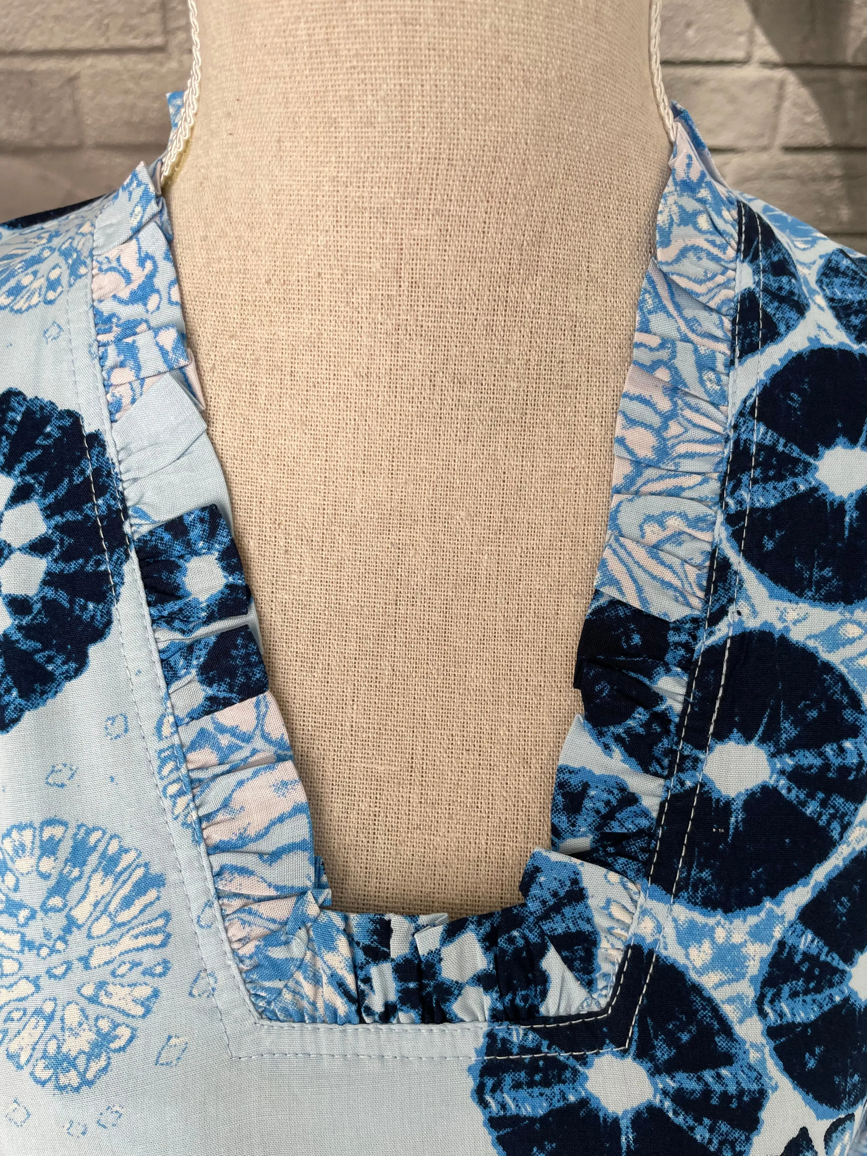 Janice Maxi Dress in Blue Sea